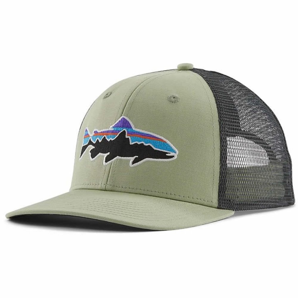 Patagonia Fitz Roy Trout Trucker Hat Salvia Green  Unisex Fishing  NWT